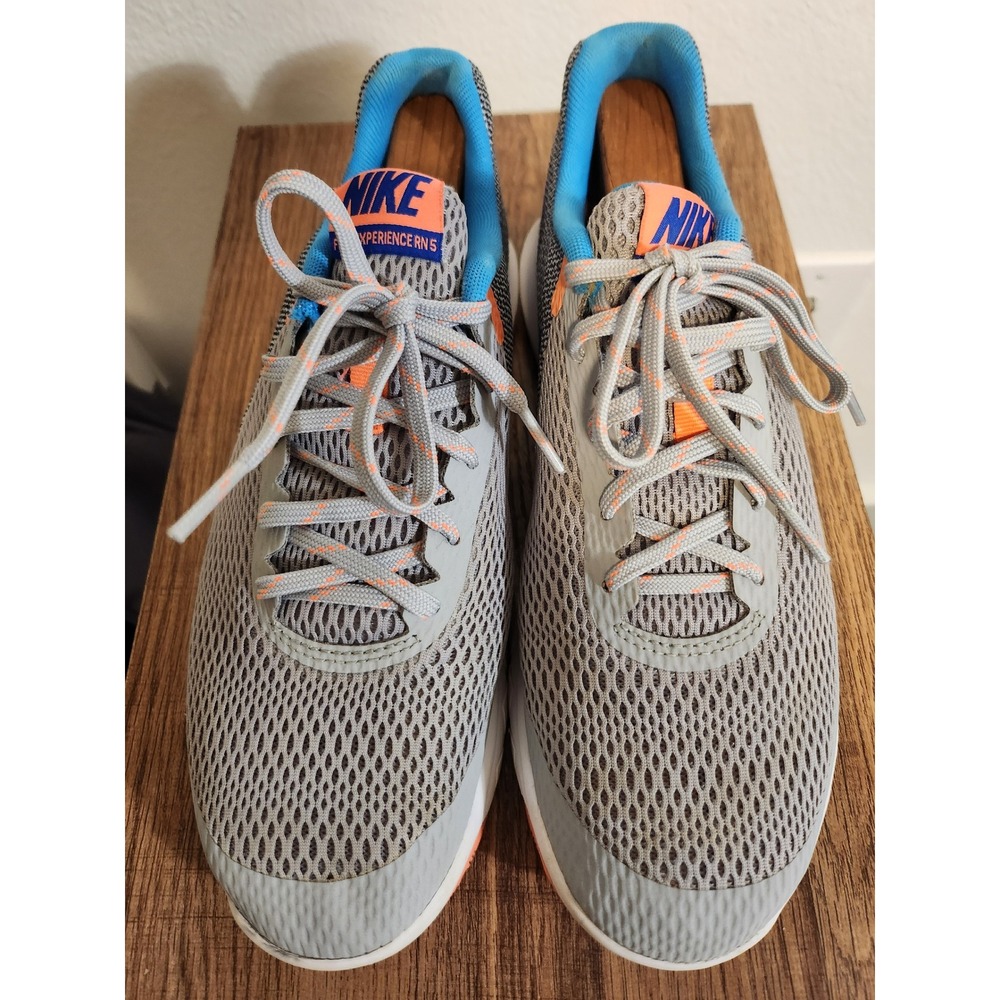 Nike Flex Experience RN 5 Running Shoes Gray Blue Orange Women's Size 9